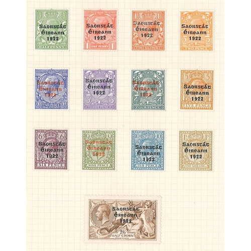 366 - Ireland; 1922-88 m.m. & u. in album inc. 1922 opts. to 2/6 with some coil pairs/strips.(c.1,000)