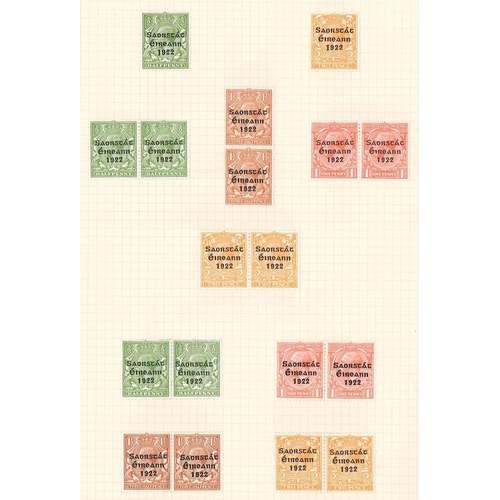 366 - Ireland; 1922-88 m.m. & u. in album inc. 1922 opts. to 2/6 with some coil pairs/strips.(c.1,000)