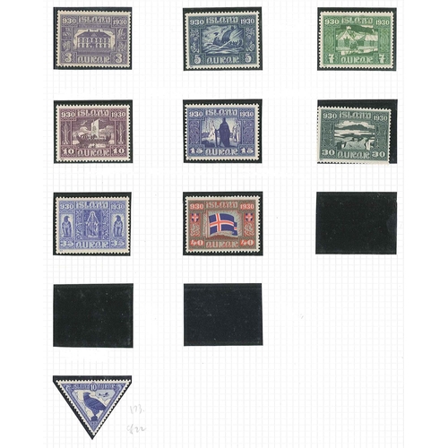 360 - Iceland; 1920-94 mint (mostly u.m.) collection in album. Many complete sets, especially later. Needs... 