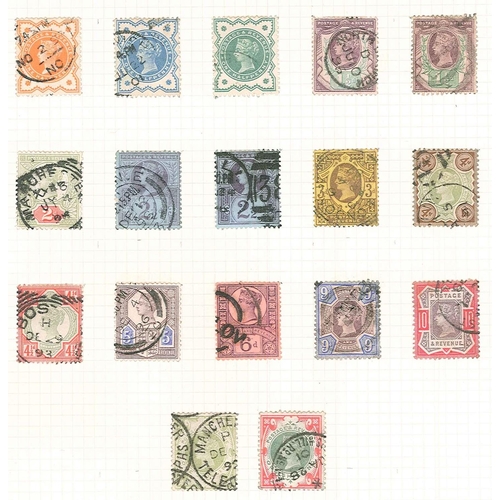 599 - United Kingdom Collections and Mixed Lots; 1840-1935 used collection on pages, from 1840 Penny Black... 