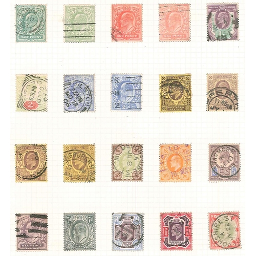 599 - United Kingdom Collections and Mixed Lots; 1840-1935 used collection on pages, from 1840 Penny Black... 