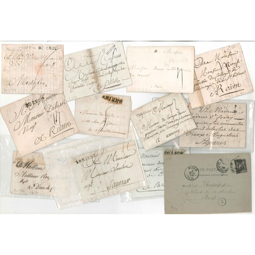 188 - France; Covers; 1749-1926 small bundle of covers with mixed markings, comprising 18th Century (11), ... 