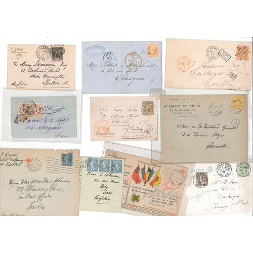 188 - France; Covers; 1749-1926 small bundle of covers with mixed markings, comprising 18th Century (11), ... 