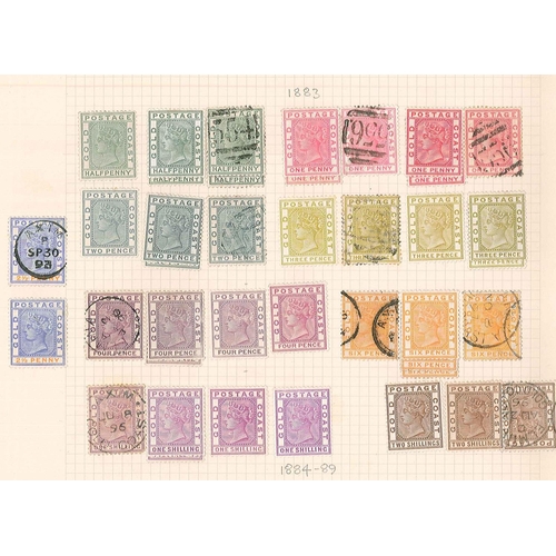 214 - Gold Coast; 1884-91 set (9, plus 20 duplicates) m.m., and set (9, plus 3 dupl.) used. Cat. c.£650.