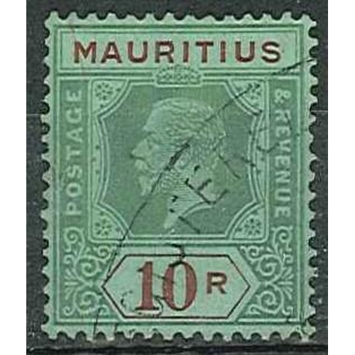 264 - Mauritius; 1921-34 10r v.f.u., SG 241 cat.£375.