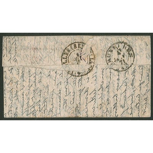 165 - France; 1870 (27 Dec.) entire to Brussels, franked Laureated 30c, marked manuscript 