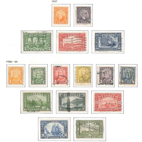 131 - Canada; 1859-1951 m.m. & u. colln. on printed pages, with 1859 set (5 + 10c shade) mixed u., 1864 2c... 