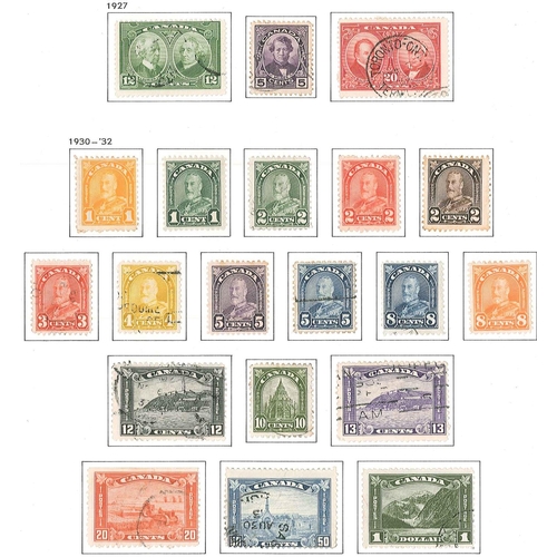 131 - Canada; 1859-1951 m.m. & u. colln. on printed pages, with 1859 set (5 + 10c shade) mixed u., 1864 2c... 