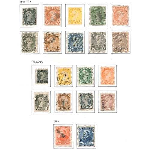 131 - Canada; 1859-1951 m.m. & u. colln. on printed pages, with 1859 set (5 + 10c shade) mixed u., 1864 2c... 