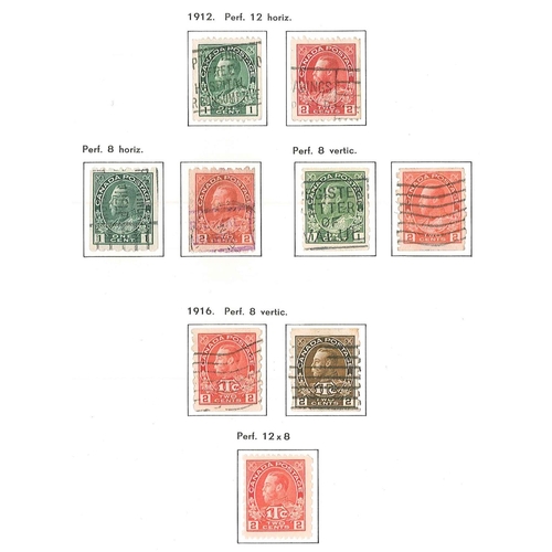 131 - Canada; 1859-1951 m.m. & u. colln. on printed pages, with 1859 set (5 + 10c shade) mixed u., 1864 2c... 