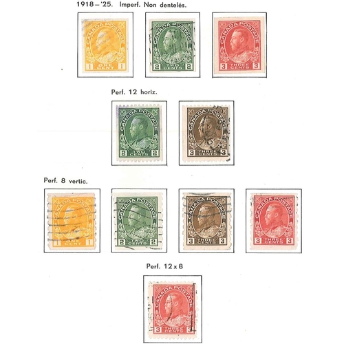 131 - Canada; 1859-1951 m.m. & u. colln. on printed pages, with 1859 set (5 + 10c shade) mixed u., 1864 2c... 