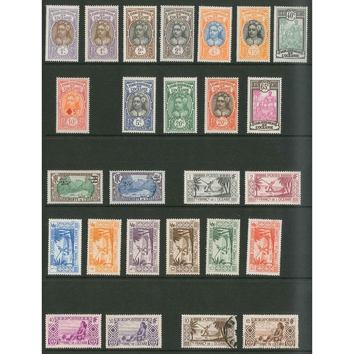 189 - French Colonies; five stockleaves with Comoro Islands (inc. Anjouan, Mohéli, Mayotte) inc. 1962 Mari... 