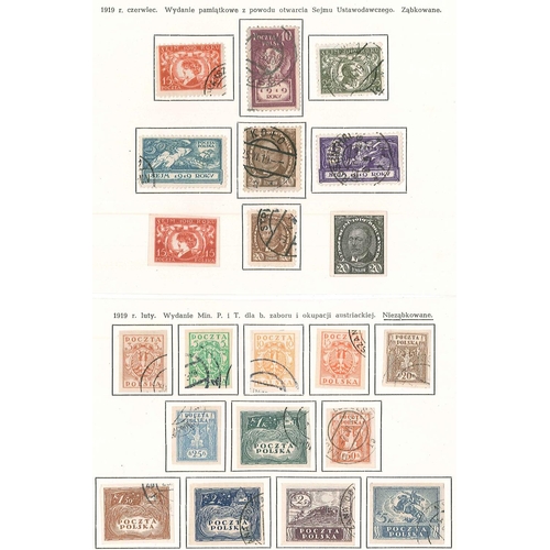 281 - Poland; 1919-20 range of issues for Northern and Southern Poland comprising Austrian currency set (1... 