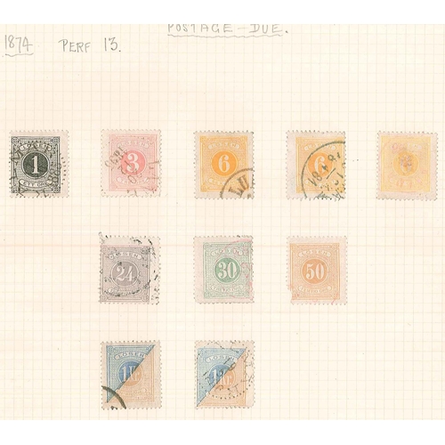 296 - Sweden; 1858-1936 mainly used on pages, with 1858-72 Arms set (6), 1872-79 values to 1r in both perf... 