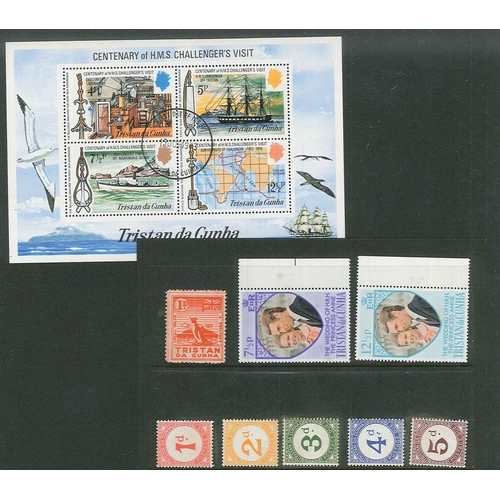 302 - Tristan da Cunha; 1930s-1972 mostly used colln. with UK 1937 Coronation 1½d cancelled Tristan type V... 