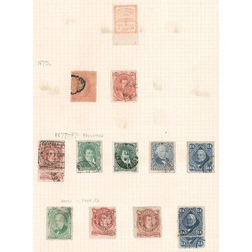 119 - Argentina; 1858-1937 mainly used colln. on pages. A good general range with many medium values, and ... 