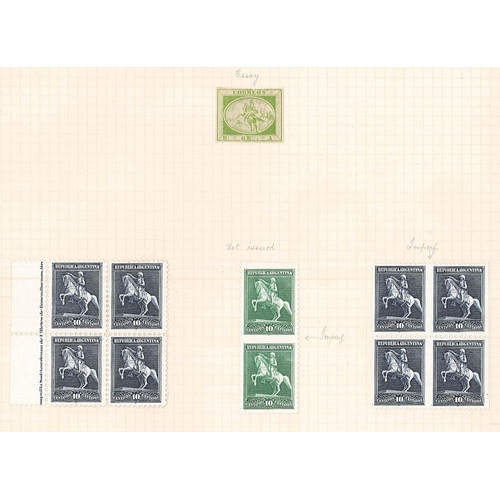 119 - Argentina; 1858-1937 mainly used colln. on pages. A good general range with many medium values, and ... 