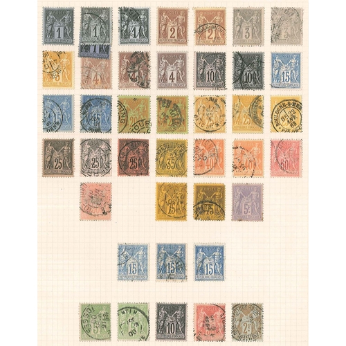 161 - France and Colonies; France 1849-1939 mainly used collection on pages with good coverage in the Cérè... 