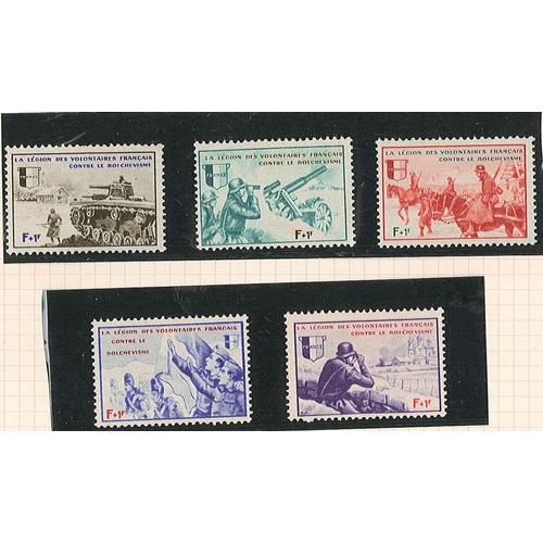 187 - France; WW2 Liberation Issues; fine little collection on a few pages, comprising stamps (15) and cov... 