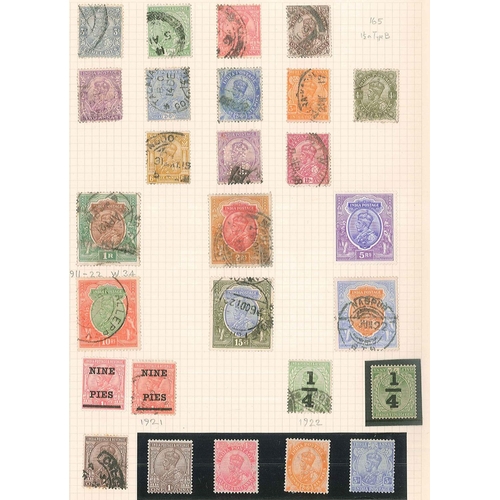 231 - India and States; 1854-1960 mainly used colln. on pages, with 1854 set (4) average u., 1866 postage ... 