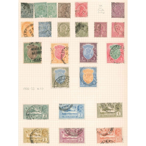 231 - India and States; 1854-1960 mainly used colln. on pages, with 1854 set (4) average u., 1866 postage ... 