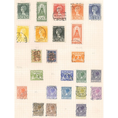 270 - Netherlands; 1852-1927 mainly used on old pages inc. 1852-63 10c (2), 1872-91 2g50 (faulty), 1891-94... 