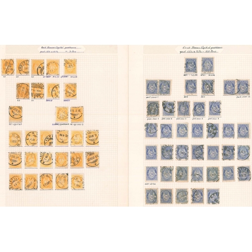 280 - Norway; used range of Posthorns on a few pages with shades, printings, minor varieties, etc. Also a ... 