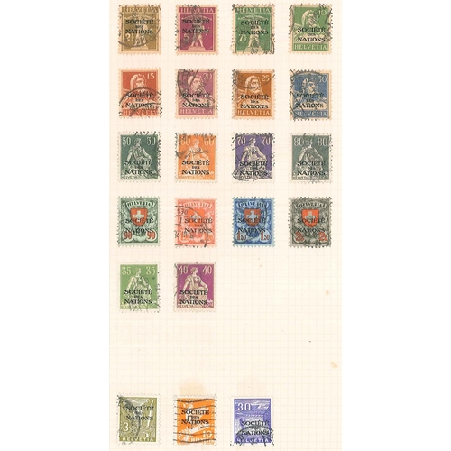 298 - Switzerland; 1852-1939 mainly used on old pages with 1852 Rayon II 15r fair u., 1854-62 imperf Seate... 