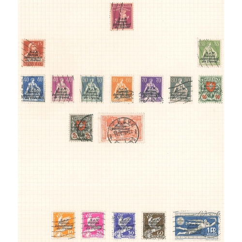 298 - Switzerland; 1852-1939 mainly used on old pages with 1852 Rayon II 15r fair u., 1854-62 imperf Seate... 