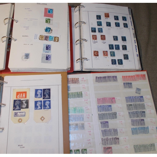 406 - UK Collections; 1841-c.1990 m. & u. colln. in three binders and a stockbook, with a few QV 1841 1d r... 