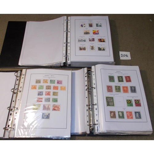 208 - Germany; West Germany and Unified; 1949-2007 m.m. and used colln. on printed pages in two binders, w... 