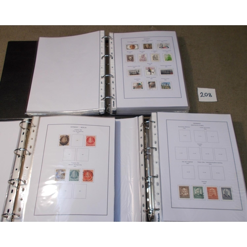 208 - Germany; West Germany and Unified; 1949-2007 m.m. and used colln. on printed pages in two binders, w... 