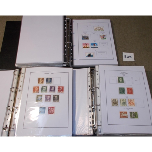 208 - Germany; West Germany and Unified; 1949-2007 m.m. and used colln. on printed pages in two binders, w... 