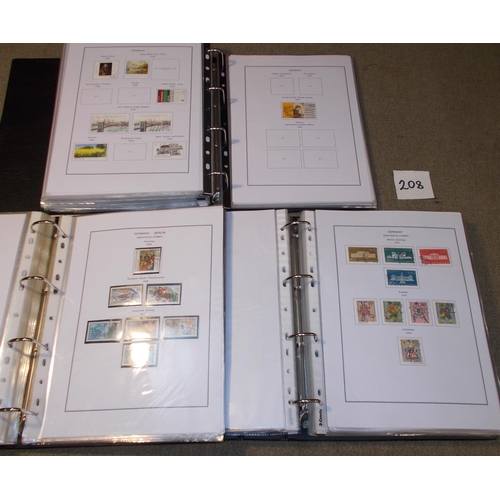 208 - Germany; West Germany and Unified; 1949-2007 m.m. and used colln. on printed pages in two binders, w... 