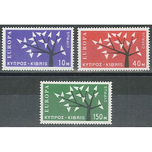 236 - Cyprus; 1963 (Jan.) Europa set (3) u.m., SG 224-6 cat.£19.