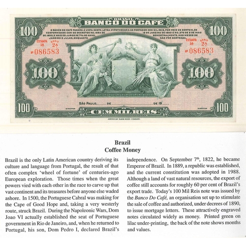 56 - Banknotes; Brasil; Banco do Café 1891 100 mil reis, EF. Krause S548.