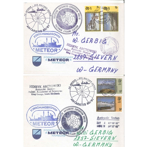 289 - Falkland Islands Dependencies; South Georgia; 1981 four covers from research ship 