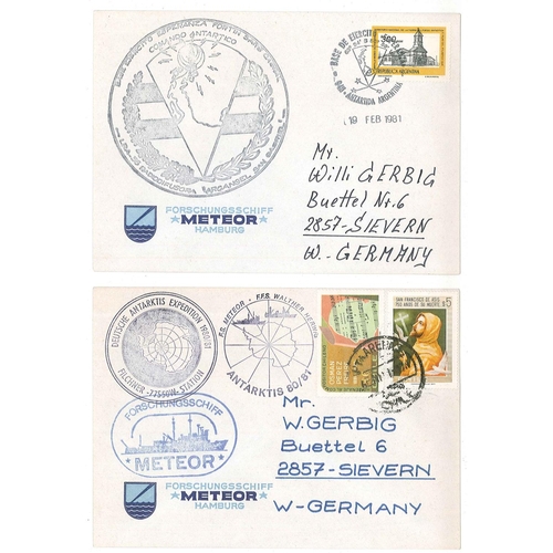 28 - Covers; Antarctic; 1981 four covers from German Antarctic Expedition 1980/81, posted South Georgia, ... 