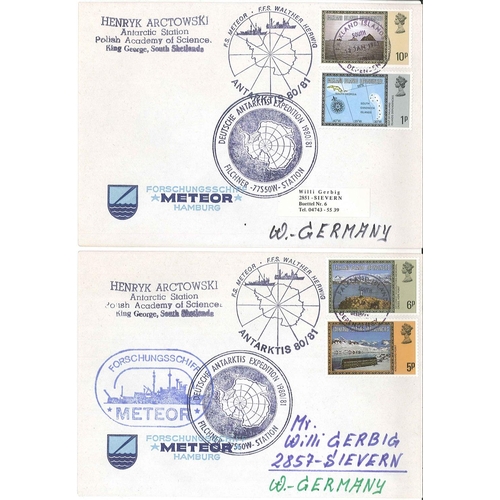 289 - Falkland Islands Dependencies; South Georgia; 1981 four covers from research ship 