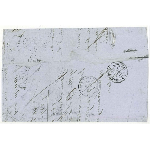 314 - France; 1861 cover Toulouse to Castets with vertical 4-strip of 1853-61 20c.