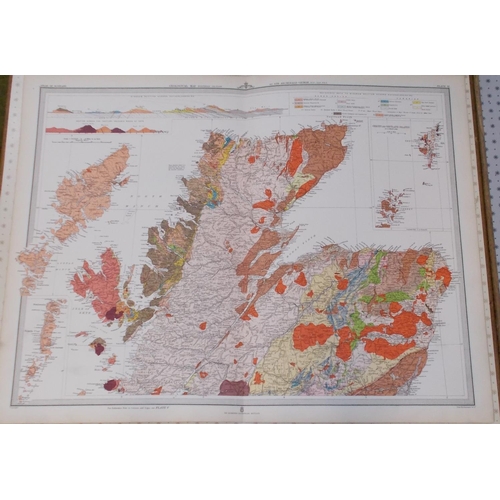 117 - Maps; two geological maps of Scotland (Southern and Northern Sections) from 1895 