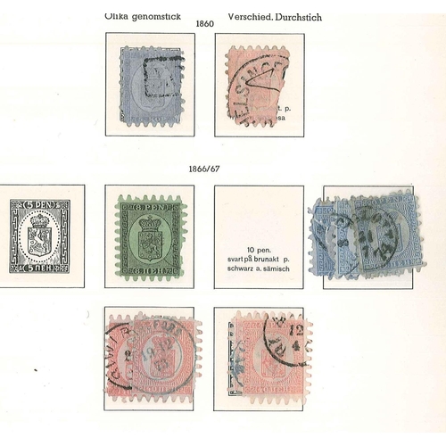 157 - Finland; 1860-1989 largely used collection in Lighthouse hingeless album, some present both mint and... 