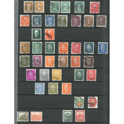 196 - Germany; stockbook with collection from Empire to end of Third Reich, majority used and with some be... 