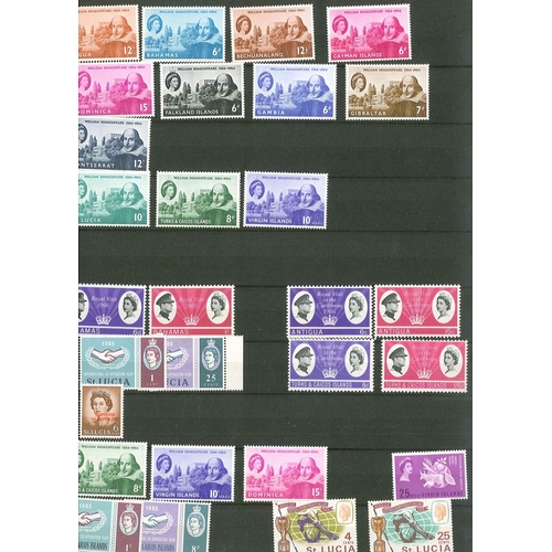 23 - Commonwealth; stockbook with mint sets, singles, and some min. sheets, mainly of QE period. (100s)