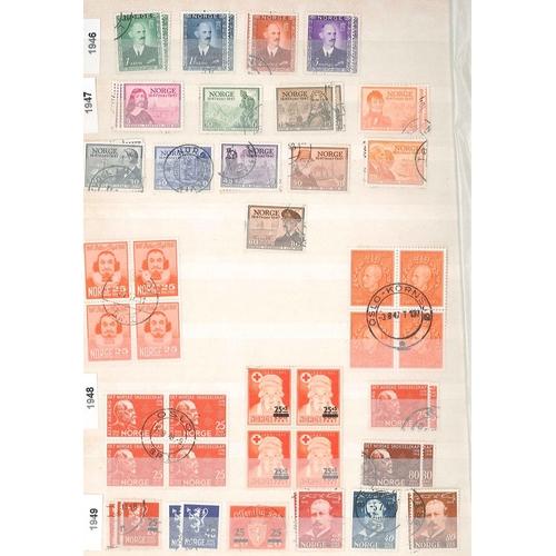 278 - Norway; 1856-1987 largely used collection in large stockbook. Some earlier but these in very mixed c... 