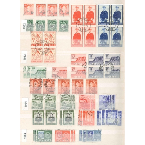 278 - Norway; 1856-1987 largely used collection in large stockbook. Some earlier but these in very mixed c... 