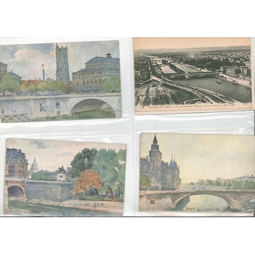 107 - Postcards; France; album with small collection of mainly quite standard views, but inc. five French ... 