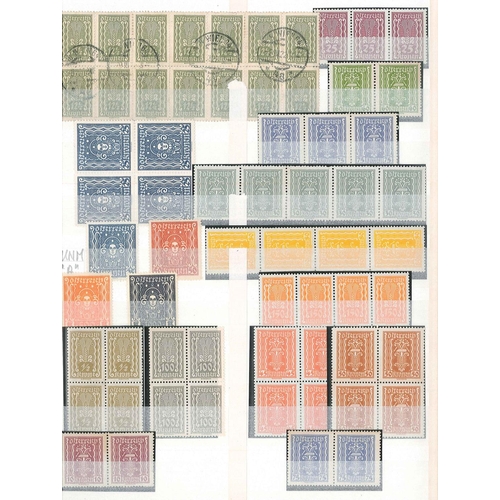 125 - Austria; stockbook of m. & u. up to 1950s inc. some blocks, sheets, pieces with special cancels, etc... 