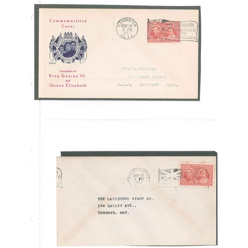 134 - Canada; specialised postmark collection of “Flag Cancels” in three binders – the first of 1927 Diamo... 