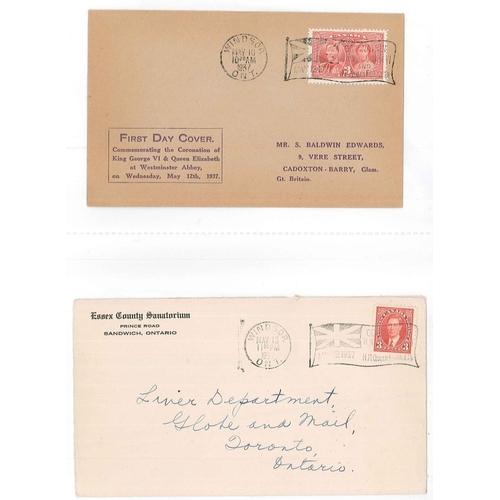 134 - Canada; specialised postmark collection of “Flag Cancels” in three binders – the first of 1927 Diamo... 